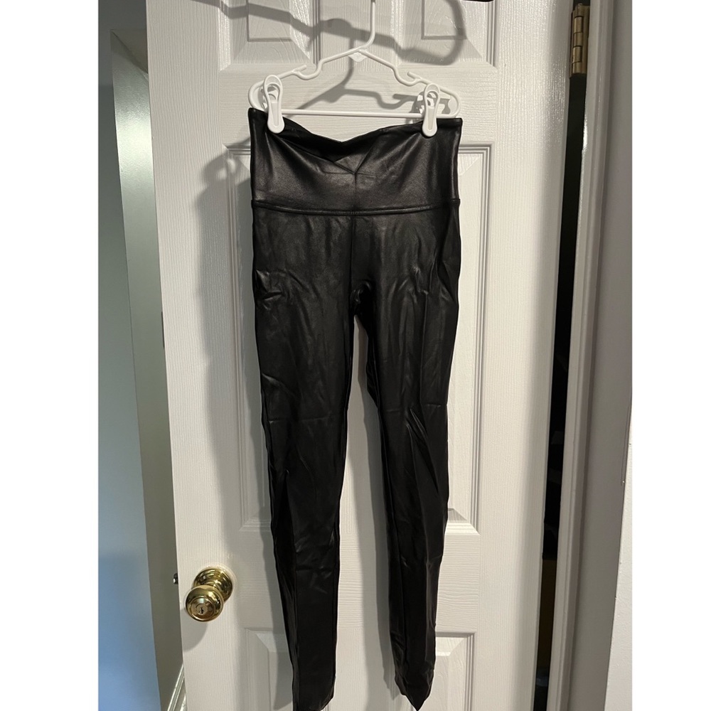 Spanx Faux Leather legging Tummy Control
